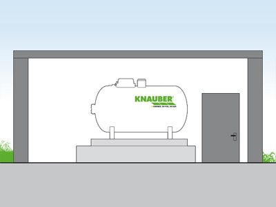 Knauber Tankgas - Flüssiggastank raumgelagert